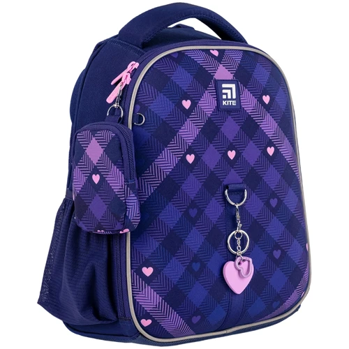 Рюкзак Kite Education каркасный 555 Check and Hearts (K24-555S-1) фото 14