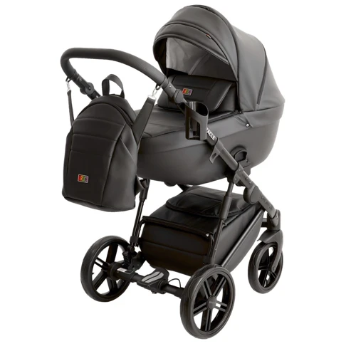 Универсальная коляска 2 в 1 Broco Miracle Black 9023-BMB-01, black, черный