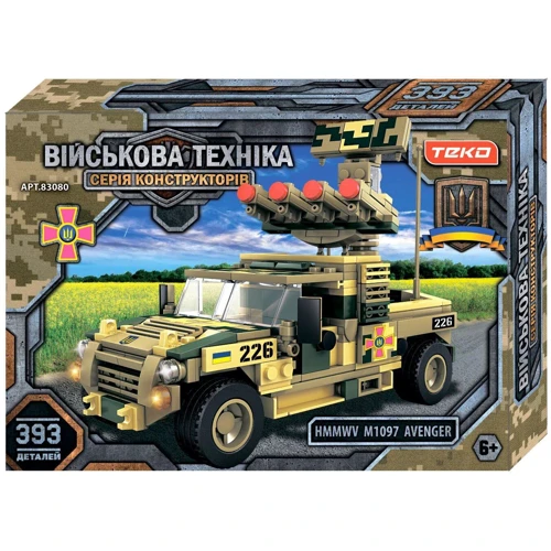 Конструктор Teko, Военная техника, зенитно-ракетный комплекс Эвенджер, 393 детали (83080)