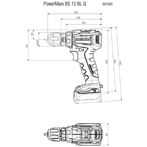 Шуруповерт Metabo PowerMaxx BS 12 BL Q metaBOX 118 (601045800): Кількість швидкостей роботи 2