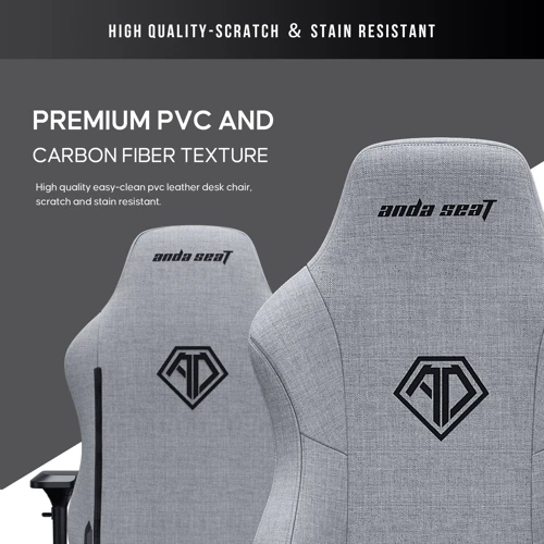 Кресло игровое Anda Seat Phantom 3 Pro Size L Grey Fabric (AD18YC-06-G-F) фото 5
