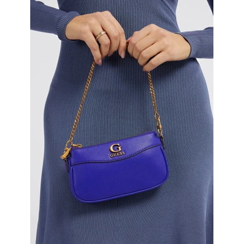 Женская сумка кросс боди GUESS NELL DOUBLE POUCH CROSSBODY синяя (HWVB8678700-VIO): Пол Женский