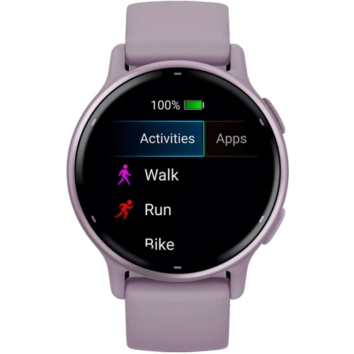 Смарт-часы Garmin Vivoactive 5 Metallic Orchid Aluminium Bezel with Orchid Case and Silicone Band (010-02862-13): Время работы до 11 дней