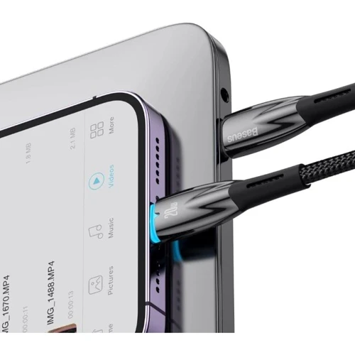 Кабель Baseus Cable USB-C для Lightning Glimmer Series 20W 1m Black (CADH000001) фото 8