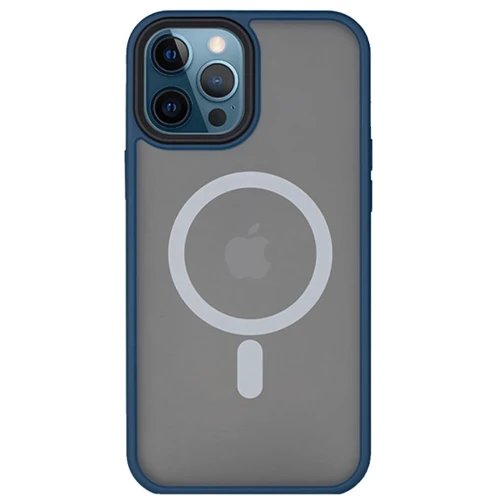 Чехол для iPhone Mobile Case TPU+PC Metal Buttons with MagSafe Blue for iPhone 14 Pro Max