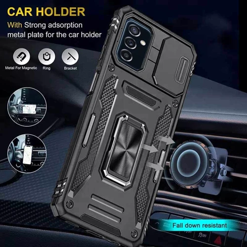 Чохол для телефона Mobile Case Camshield Army Ring Black для Samsung A145 Galaxy A14 4G / A146 Galaxy A14 5G: Сумісність Samsung A145 Galaxy A14 4G / A146 Galaxy A14 5G