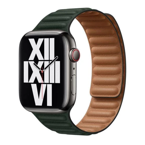 Аксесуар для Watch Apple Leather Link Sequoia Green Size M/L (ML803) для Apple Watch 42/44/45mm UA: Виробник Apple