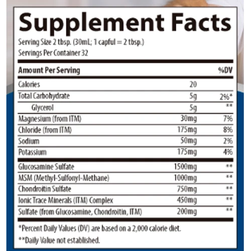 Trace Minerals Liquid Glucosamine Chondroitin MSM Рідкий Глюкозамін Хондроїтин та ЧСЧ 473 мл: Тип Комплексные