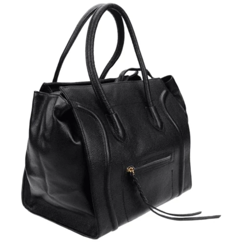 Жіноча сумка тоут Borsa leather чорна (10t222-black): Стать жіночий