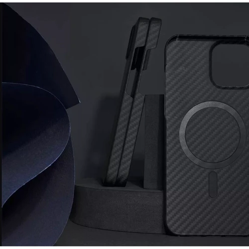 Чехол для iPhone WAVE Premium Carbon Slim with MagSafe Black for iPhone 14 Plus: Цвет черный