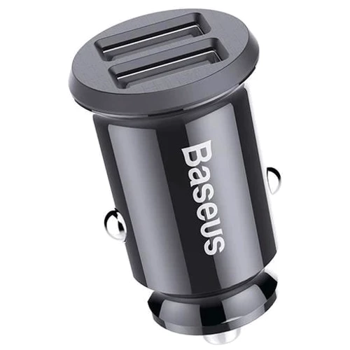 Зарядное устройство Baseus Car Charger 2xUSB Grain Mini 3.1A Black (CCALL-ML01)