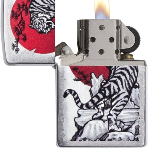 Запальничка Zippo 200 Asian Tiger Design Срібляста (Zippo 29889): Виробник Zippo