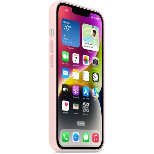 Чехол для iPhone Apple Silicone Case with MagSafe Chalk Pink (MPRX3) for iPhone 14 UA фото 6