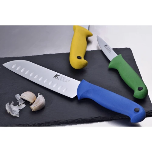 Ніж Bergner Professional color санток 17.5 см (BG-39141-BL): Рукоятка Бакелит