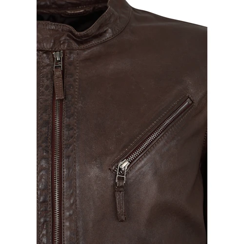 Шкіряна куртка Bruno Banani 72920505 50 коричнева демісезон: Вид куртки