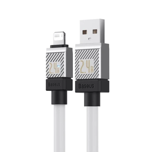 Кабель Baseus USB Cable to Lightning CoolPlay Series 2.4A 1m White (CAKW000402) фото 3