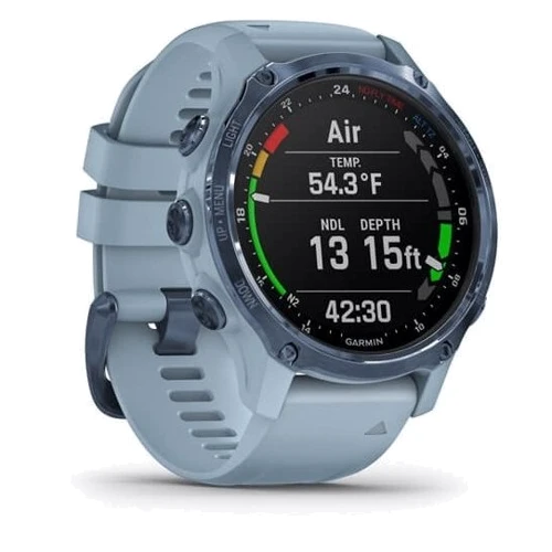 Смарт-часы Garmin Descent Mk2S Mineral Blue with Sea Foam Silicone Band (010-02403-07)