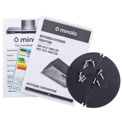 Вытяжка Minola HBS 7652 WH 1000 LED: Тип воздухоочистителя Рециркуляция, Отвод