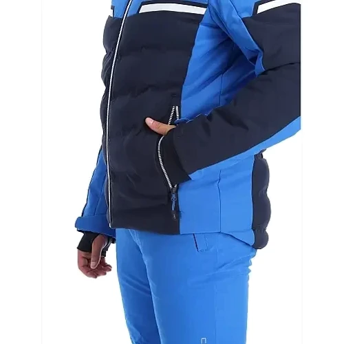 Гірськолижна куртка CMP Man Jacket Zip Hood (33W0887-N950) 54 синя з капюшоном фото 10