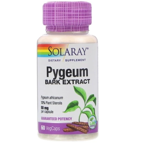 

Solaray Pygeum Bark Extract, 50 mg, 60 VegCaps (SOR-03760)