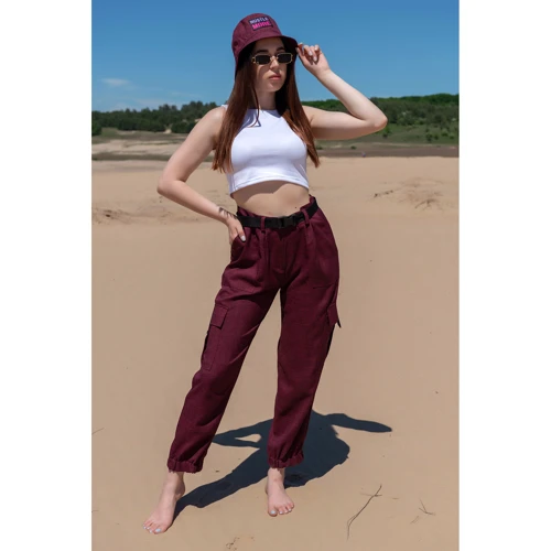 Брюки FLFashion Атом ЧБА 3502 46 бордовые: Сезон Лето