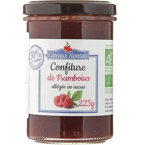 Джем Coteaux Nantais малиновый 70% ягод органический 225 г (3301595002156)
