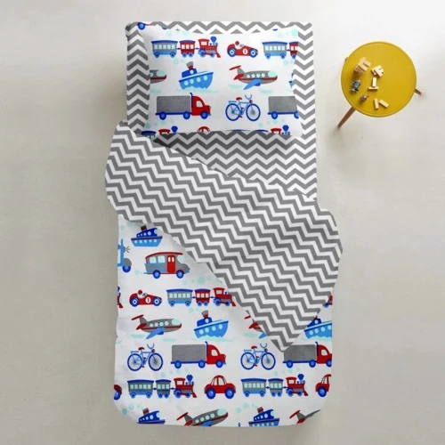 Набор простыней Cosas Grey Zig Grey на резинке 2 шт. 120x60 см (SetSheet_Grey_ZigGrey_120x60)