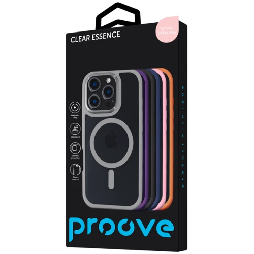 Чехол для iPhone Proove Clear Essence Case with Magnetic Ring Pink Sand for iPhone 14 Pro Max: Тип аксессуара чехол