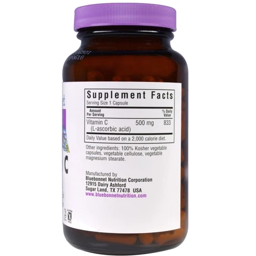 Bluebonnet Nutrition Vitamin С 500 мг 180 Vcaps: Тип Витамин C