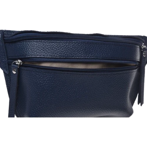 Женская поясная сумка Ricco Grande синяя (1L948-blue): Фактура Матовая, Зернистая