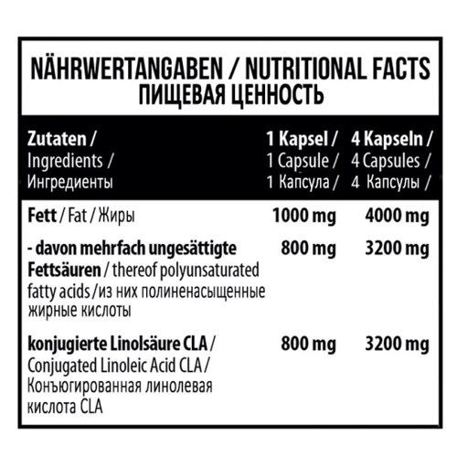 Жиросжигатель MST Nutrition CLA 4000 90 caps: Пол Унисекс