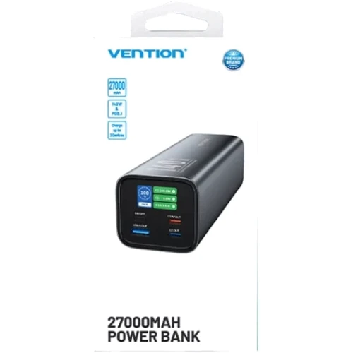 Внешний аккумулятор Vention Power Bank 27000mAh LED Display 140W Gray (FHVH0)