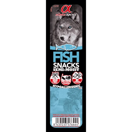 Беззерновые лакомства для собак Alpha Spirit Dog Snacks Fish Кубики со вкусом рыбы 35 г (as07316)