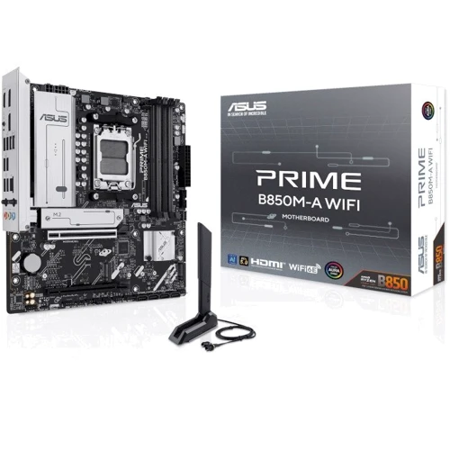 ASUS PRIME B850M-A WIFI: Оперативная память 4xDDR5 8000+ МГц, до 256 ГБ