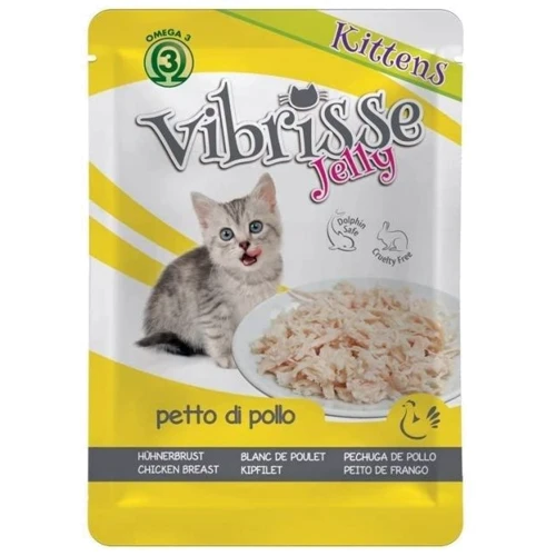 Влажный корм Vibrisse Jelly для котят куриная грудка в желе 70 г (C1018991)