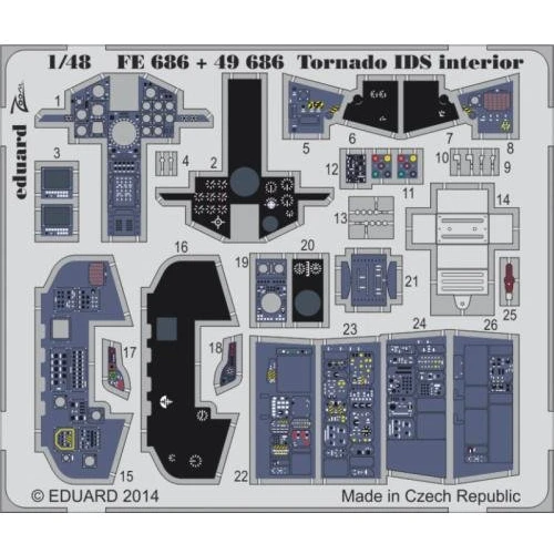 Фототравление Eduard 1/48 Tornado IDS интерьер самоклеющийся (Revell) EDU-49686