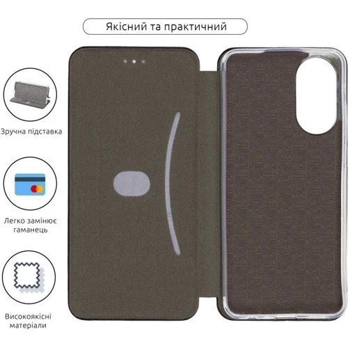 Чехол для телефонов ArmorStandart G-Case Black for OPPO A78 4G (ARM69674): Тип чехол-книжка