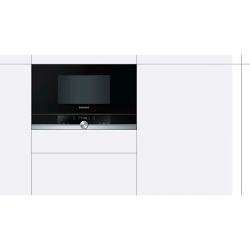 Встраиваемая микроволновая печь Siemens BE634RGS1: Мощность микроволновки 900 Вт