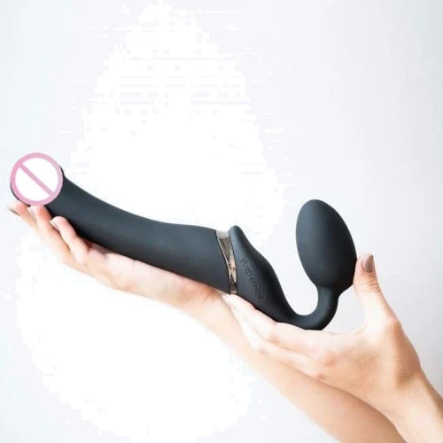Безремневой страпон Strap-On-Me VIBRATING Black M