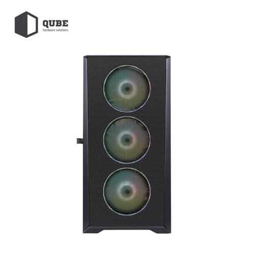 Корпус QUBE MESH 600W Black (MESH_F56U3): Типоразмер Mini (Micro)-Tower