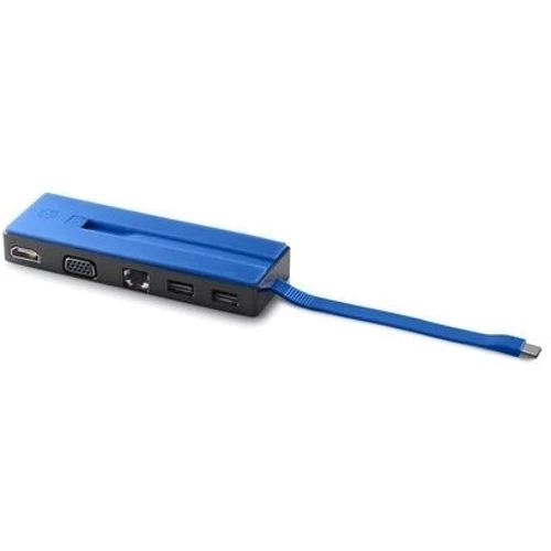 Адаптер HP Adapter Travel USB-C to USB+USB 3.0+Ethernet+VGA+HDMI (T0K29AA): Колір синій