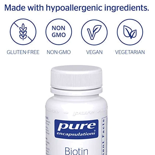 Pure Encapsulations Biotin 8 mg 60 caps Биотин: Форма выпуска Капсулы