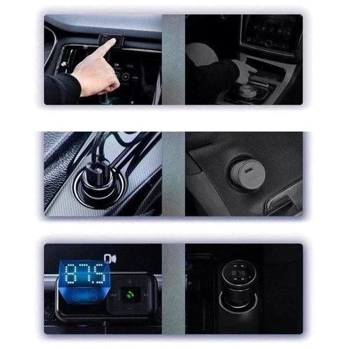 Зарядное устройство Baseus Car Charger 2хUSB T Shaped S-16 Car Bluetooth MP3 Player Black (CCMT000201) фото 11