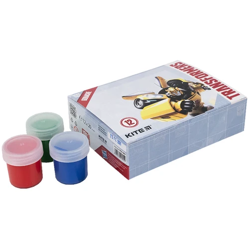 Гуаш Kite Transformers 12 кольорів (TF21-063): Ліцензія Transformers