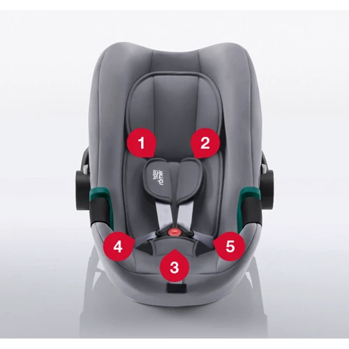 Автокресло Britax Römer DUALFIX M PLUS Space Black: Внутренние ремни 5-ти точечные