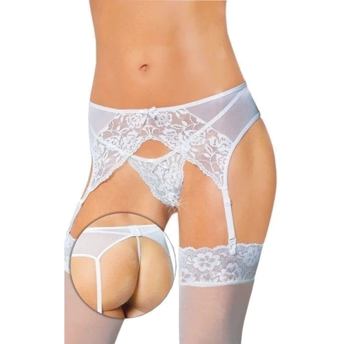 Пояс для чулок SoftLine Garterbelt 3317, S/M (white)
