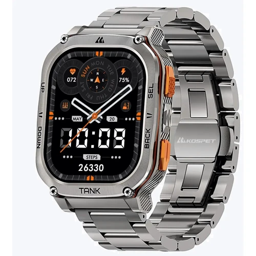 Смарт-годинник Kospet Tank M3 Ultra Silver Silicone Basic + Steel Premium: Види спорту Плавання, Велоспорт, Біг