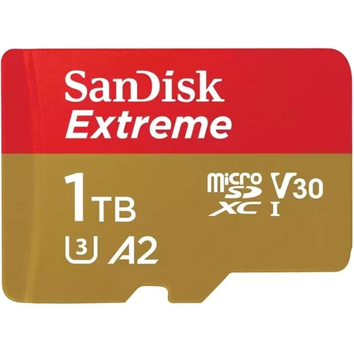 Карта памяти SanDisk 1TB microSDXC Class 10 UHS-I U3 V30 A2 Extreme + adapter (SDSQXAV-1T00-GN6MA): Тип карты MicroSDXC