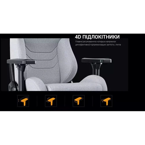 Кресло игровое Anda Seat Kaiser Frontier XL Grey (AD12YXL-17-G-F) фото 14