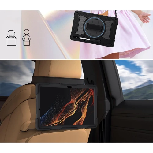 Аксесуар для планшетних ПК BeCover Stand Case Horizontal Handle Black для Samsung X810 Galaxy Tab S9 Plus / S9 FE Plus SM-X610/SM-X616B (712917)